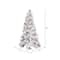 7.5ft. Pre-Lit Flocked Pencil Atka Artificial Christmas Tree, Warm White Low Voltage LED Lights